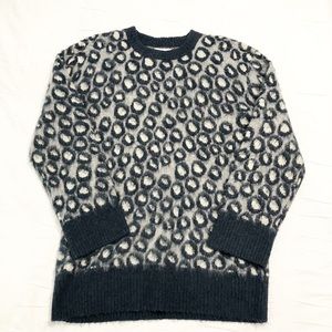 Current/Elliot Cali Leopard Oversized Sweater Small